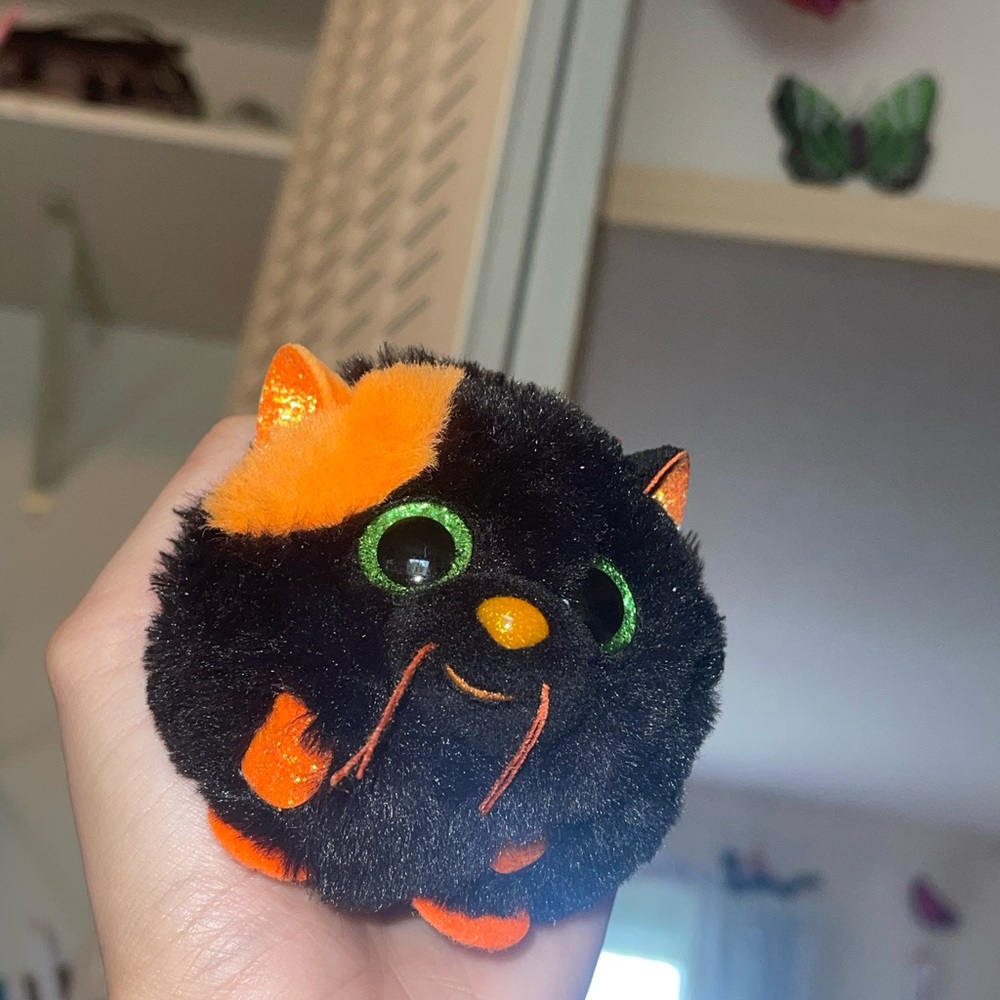 Mini TY Puffies Beanie Ball Cat “Salem”